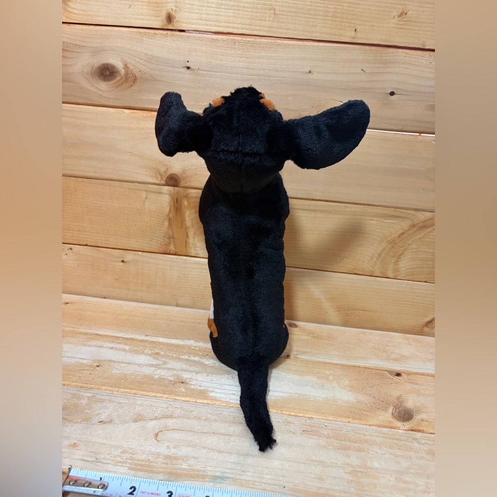 Jellycat FREDDIE SAUSAGE DOG 11" Black Retired Dachshund - Picture 5 of 11